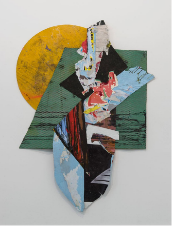 ‘2 / 6 – Wallflower’, mixed media collage, 195 x 135 cm